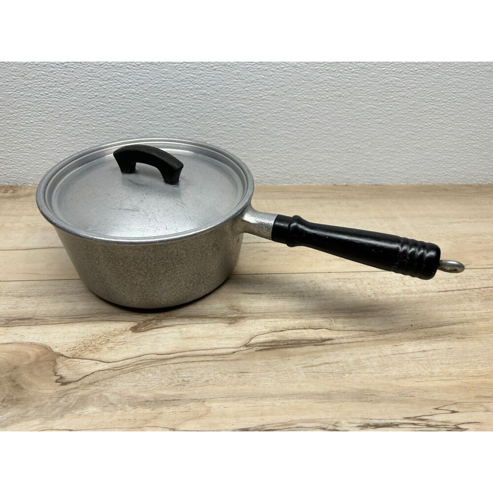 Vtg Weare Ever Hammercraft Solid Aluminum Cookware 1.5L Sauce Pan With Lid